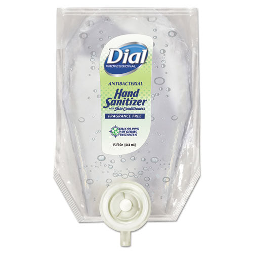Dial Professional Antibacterial Gel Hand Sanitizer Refill for Eco-Smart Dispenser, 15 oz, Fragrance-Free