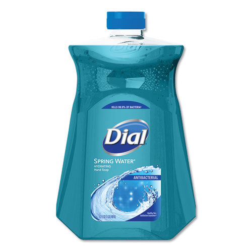 Dial Antibacterial Liquid Hand Soap, Spring Water, 52 oz Bottle, 3/Carton