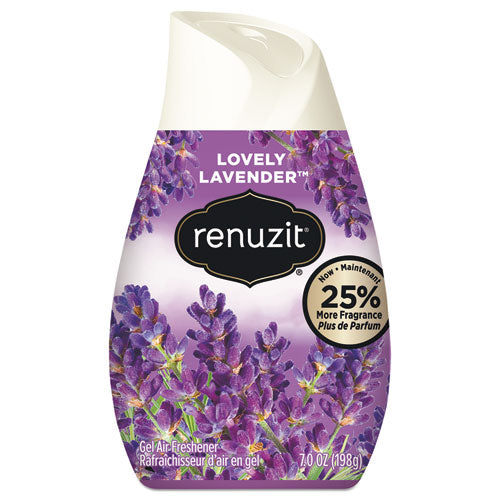 Renuzit Adjustables Air Freshener, Lovely Lavender, 7 oz Cone, 12/Carton