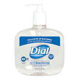 Dial Professional Antibacterial Liquid Hand Soap for Sensitive Skin, Floral, 16 oz Pump, 12/Carton
