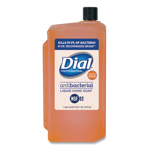 Dial Professional Gold Antibacterial Liquid Hand Soap, Floral, 1 L, 8/Carton