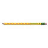 Ticonderoga Groove Pencils, HB (#2), Black Lead, Yellow Barrel, 10/Pack