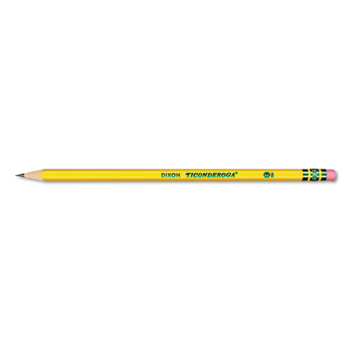 Ticonderoga Pre-Sharpened Pencil, HB (#2), Black Lead, Yellow Barrel, Dozen