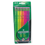Ticonderoga Pre-Sharpened Pencil, HB (#2), Black Lead, Assorted Barrel Colors, 10/Pack