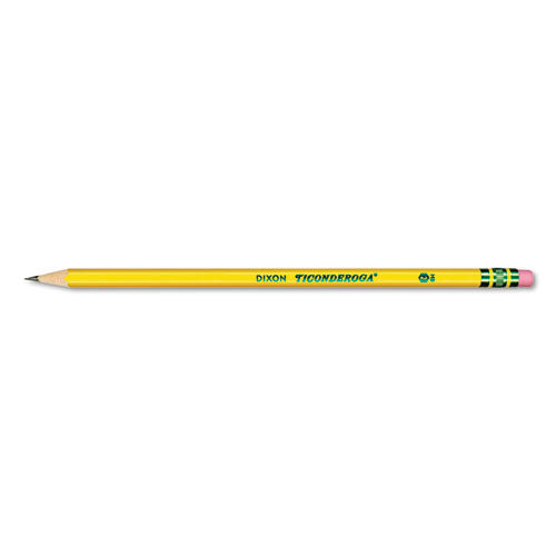Ticonderoga Pencils, HB (#2), Black Lead, Yellow Barrel, 96/Pack