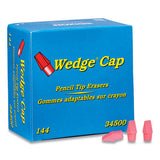 Dixon Wedge Cap Erasers, For Pencil Marks, Pink, 144/Box