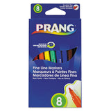 Prang Fine Line Markers, Fine Bullet Tip, Assorted Colors, 8/Set