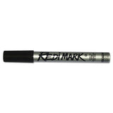Dixon Redimark Metal-Cased Marker, Broad Chisel Tip, Black, Dozen