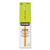 Dixon No. 2 Pencil, HB (#2), Black Lead, Yellow Barrel, 12/Pack