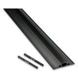 D-Line Medium-Duty Floor Cable Cover, 2.63" Wide x 30 ft Long, Black