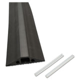 D-Line Medium-Duty Floor Cable Cover, 2.75 x 0.5 x 6 ft, Black
