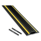 D-Line Medium-Duty Floor Cable Cover, 3.25" Wide x 30 ft Long, Black
