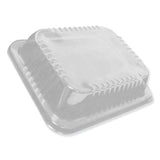 Durable Packaging Dome Lids for 12.63 x 10.5 Oblong Containers, 1.5" Half Size Steam Table Pan Lid, Low Dome, Clear, 100/Carton