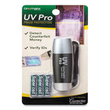 Dri-Mark UV Pro Ultraviolet Counterfeit Detecto, UV Light; Watermark, U.S.; Most Foreign Currencies, 7.28 x 3.74 x 4.21, Black/Silver