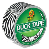 Duck Colored Duct Tape, 3" Core, 1.88" x 10 yds, Black/White Zebra
