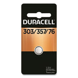Duracell Button Cell Battery, 303/357, 1.5 V, 6/Box