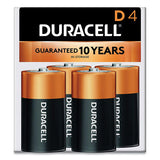 Duracell CopperTop Alkaline D Batteries, 4/Pack
