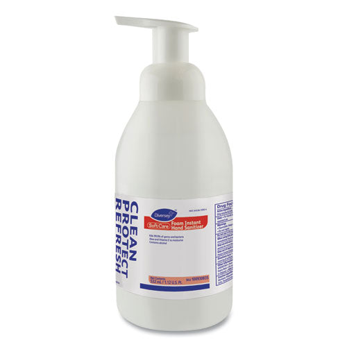 Diversey Soft Care Instant Foam Hand Sanitizer, 532 mL Pump Bottle, Alcohol Scent, 6/Carton