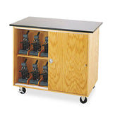 Diversified Woodcrafts Mobile Storage Cabinet, 36w x 24d x 36h, Black/Oak