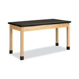 Diversified Woodcrafts Classroom Science Table, 72w x 30d x 30h, Black Epoxy Resin Top, Oak Base