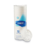 Dixie Dome Drink-Thru Lids, Fits 10 oz to 16 oz PerfecTouch; 12 oz to 20 oz WiseSize Cup, White, 50/Pack