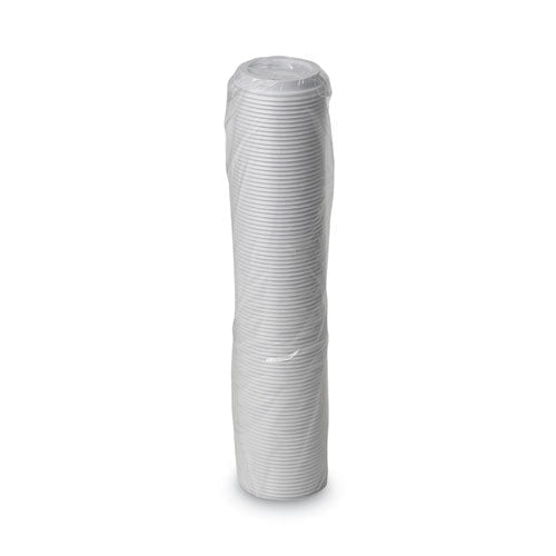 Dixie Dome Drink-Thru Lids, Fits 10 oz to 20 oz Dixie Paper Hot Cups, White, 100/Pack