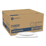 Dixie White Paper Plates, 8.5" dia, Wrapped in Packs of 5, White, 5/Pack, 100 Packs/Carton