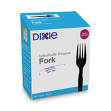 Dixie Grabâ€™N Go Wrapped Cutlery, Forks, Black, 90/Box, 6 Box/Carton