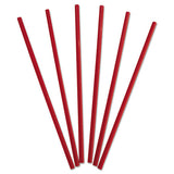Dixie Wrapped Giant Straws, 10.25", Polypropylene, Red, 300/Box, 4 Boxes/Carton