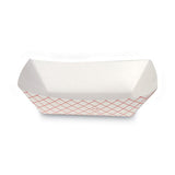 Dixie Kant Leek Polycoated Paper Food Tray, 1 lb Capacity, 6.25 x 4.7 x 1.6, Red Plaid, 1,000/Carton