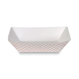 Dixie Kant Leek Polycoated Paper Food Tray, 3 lb Capacity, 8.4 x 5.8 x 2.1, Red Plaid, 250/Bag, 2 Bags/Carton