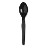 Dixie SmartStock Plastic Cutlery Refill, Spoons, 6", Series-F Heavyweight, Black, 40/Pack, 24 Packs/Carton
