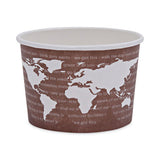 Eco-Products World Art Renewable and Compostable Food Container, 8 oz, 3.04" Diameter x 2.38"h, Brown, 50/Pack, 20 Packs/Carton