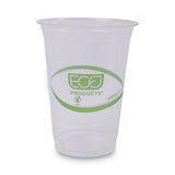 Eco-Products GreenStripe Renewable and Compostable Cold Cups Convenience Pack, 16 oz, Clear, 50/Pack, 10 Packs/Carton