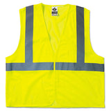 ergodyne GloWear 8210HL Class 2 Economy Vest, Polyester Mesh, Hook Closure, Large to X-Large, Lime