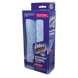Endust for Electronics Large-Sized Microfiber Towels Two-Pack, 15 x 15, Unscented, Blue, 2/Pack