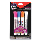 Elmer's Boardmate Wet Erase Chalk Markers, Broad Bullet Tip, Assorted Colors, 4/Pack