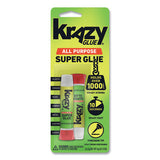 Krazy Glue All Purpose Krazy Glue, 0.07 oz, Dries Clear, 2/Pack