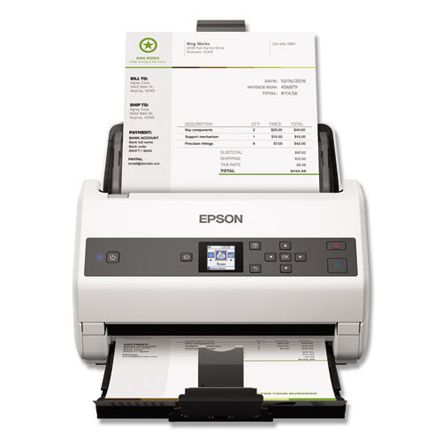 Epson DS-870 Color Workgroup Document Scanner, 600 dpi Optical Resolution, 100-Sheet Duplex Auto Document Feeder