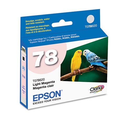Epson T078620-S (78) Claria Ink, 430 Page-Yield, Light Magenta