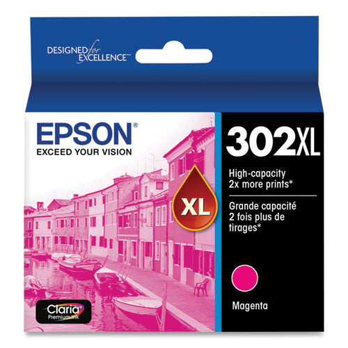 Epson T302XL320-S (T302XL) Claria High-Yield Ink, Magenta