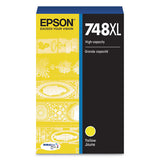 Epson T748XL420 (748XL) DURABrite Pro High-Yield Ink, 4000 Page-Yield, Yellow
