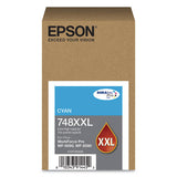 Epson T748XXL220 (748XXL) DURABrite Pro Extra High-Yield Ink, 7000 Page-Yield, Cyan