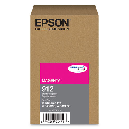 Epson T912320 (912) DURABrite Pro Ink, 1700 Page-Yield, Magenta