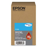 Epson T912XL220 (912XL) DURABrite Pro High-Yield Ink, 4600 Page-Yield, Cyan