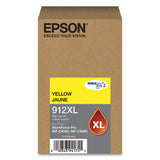 Epson T912XL420 (912XL) DURABrite Pro High-Yield Ink, 4600 Page-Yield, Yellow