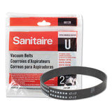 Sanitaire Replacement Belt for Upright Vacuum Cleaner, Flat U Style, 2/Pack