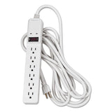 Fellowes Basic Home/Office Surge Protector, 6 Outlets, 15 ft Cord, 450 Joules, Platinum