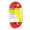 Fellowes Indoor/Outdoor Heavy-Duty 3-Prong Plug Extension Cord, 50 ft, 13 A, Orange