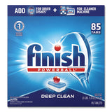 FINISH Powerball Dishwasher Tabs, Fresh Scent, 85/Box, 4 Boxes/Carton
